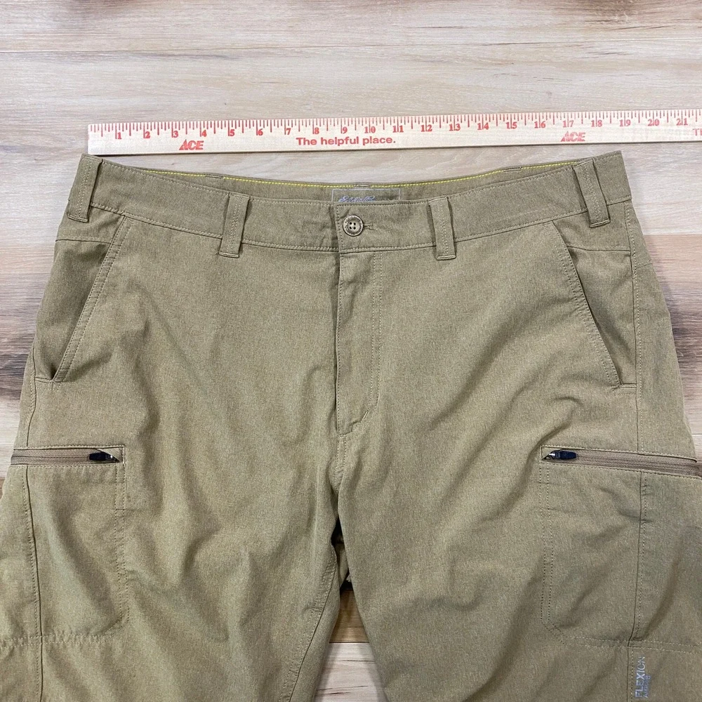 Eddie Bauer Flexion Amphib Shorts Mens 38 Gorpcore Polyester Stretch Tan Brown